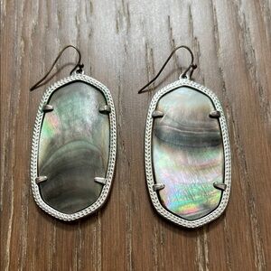 Elegant Silver and Iridescent Earrings